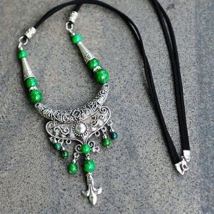 较炫民族风时尚复古 个性**藏饰藏银毛衣